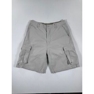 Ocean Pacific Mens Cargo Shorts Beige Flat Front Utility Pockets Size 36